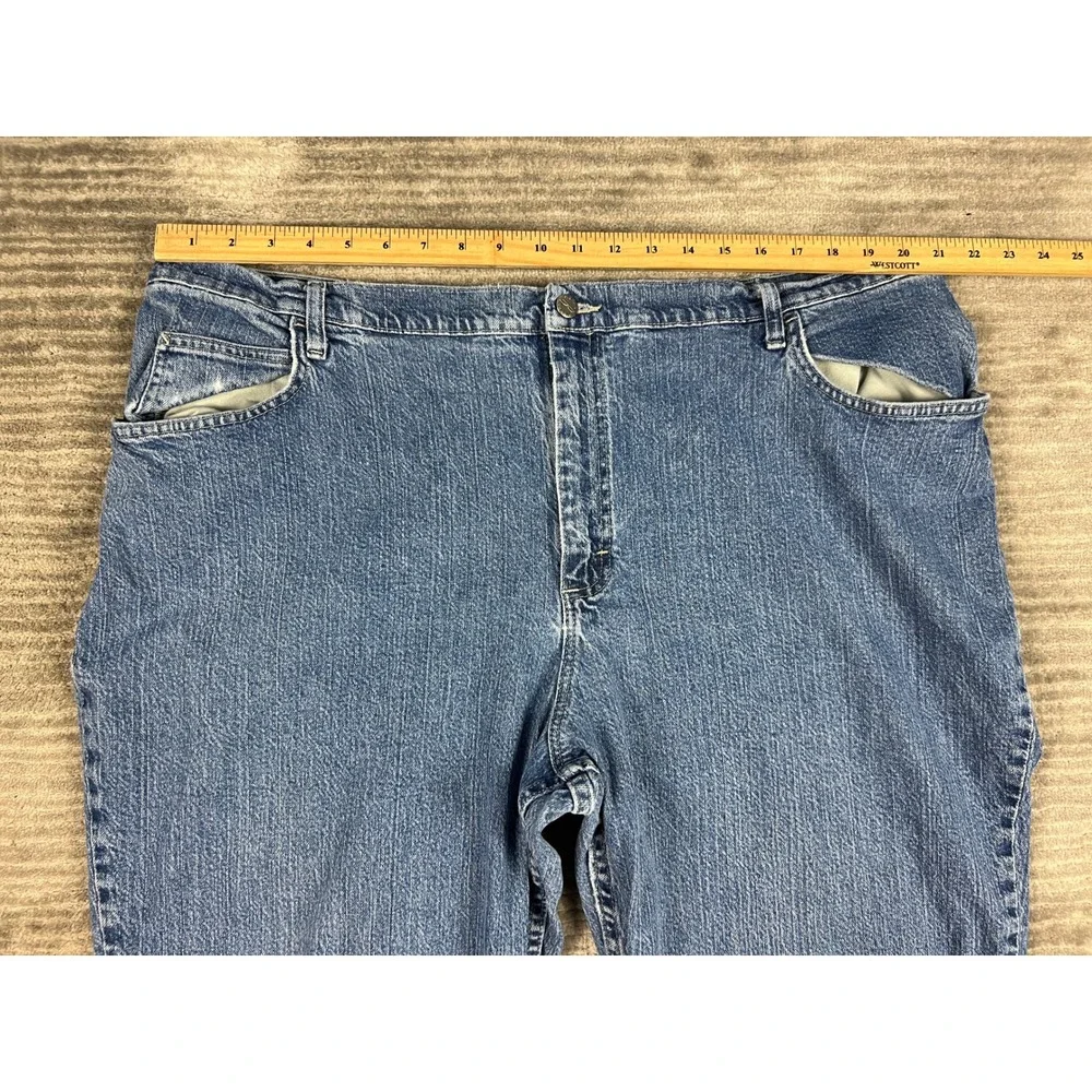 Riders by Lee Jeans Womens 26W M Blue Relaxed Fit High‎ Rise Straight Leg Denim